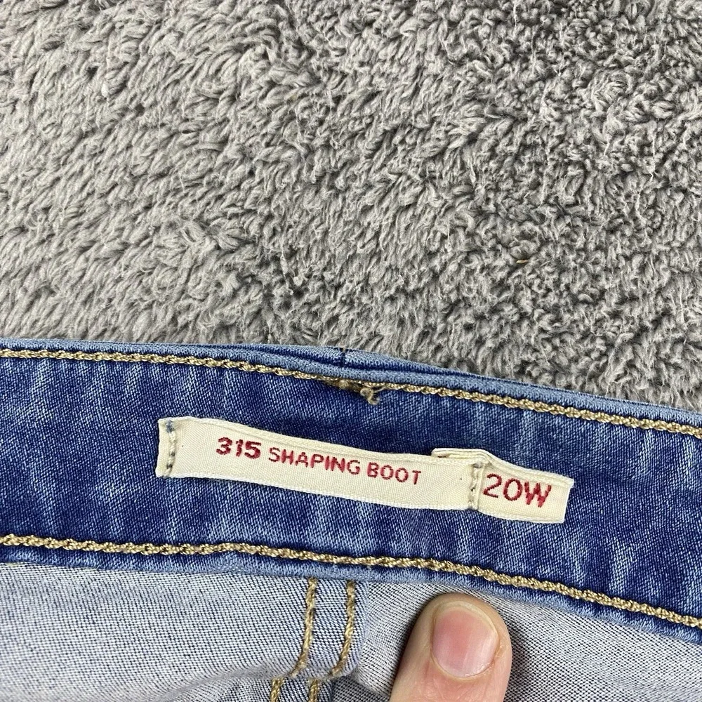 Levis Premium 315 Shaping‎ Boot Jeans Womens 20W Blue Medium Wash Mid Rise